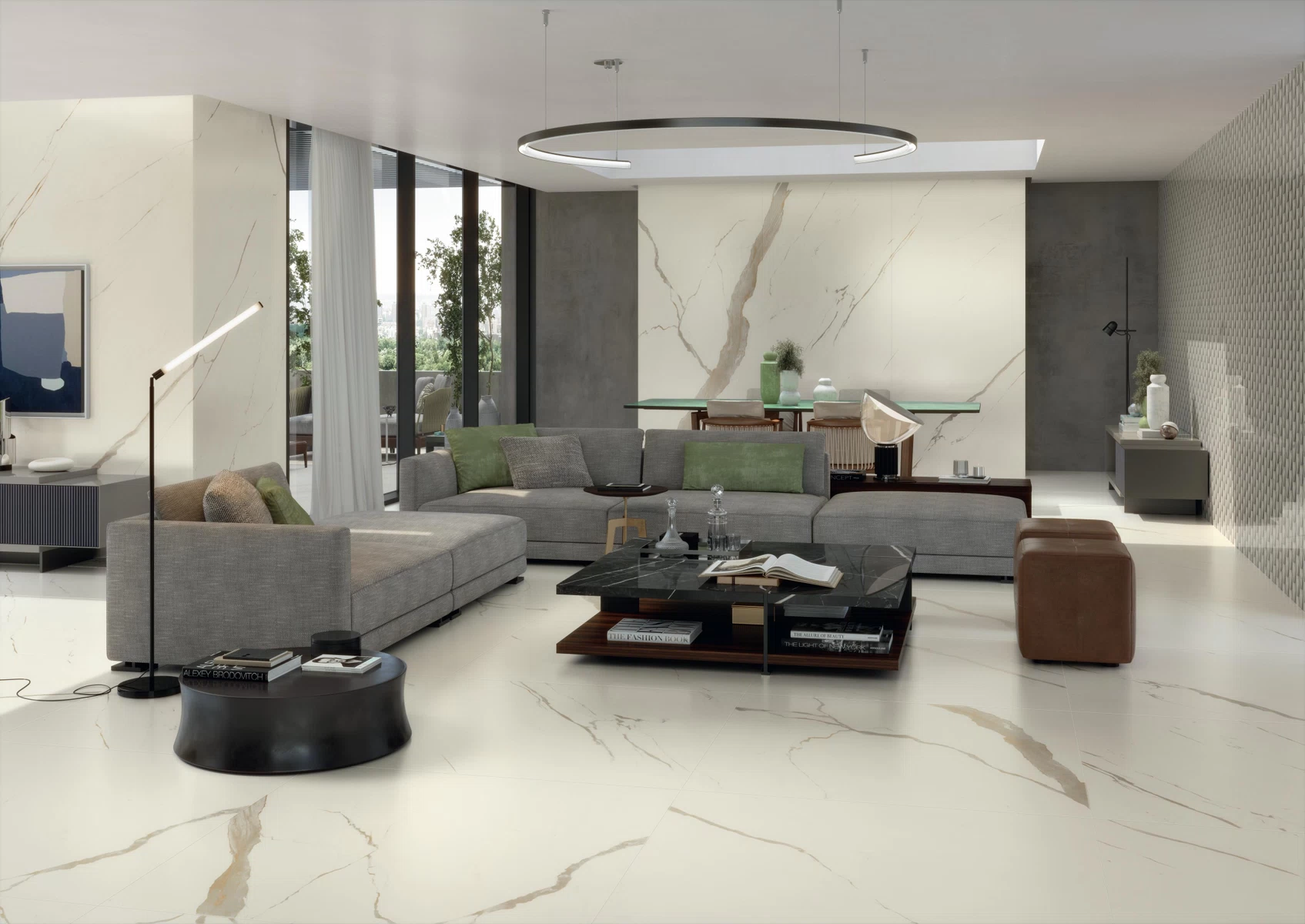 Plăci ceramice din porțelan cu efect de marmură, Marvel X, Porcelain Tiles