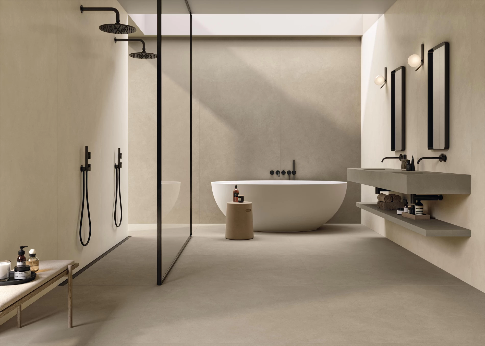 Plăci ceramice din porțelan cu aspect de pământ, Boost Natural, 3D Wall